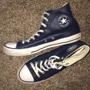Leather Converse High Tops